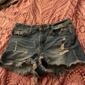 Light Blue Ripped Jean shorts in size Small (Worn Once)